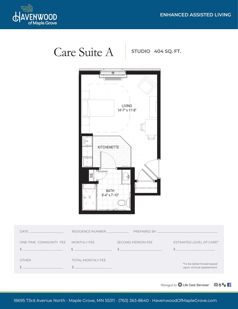 Care Suite A Floor Plan